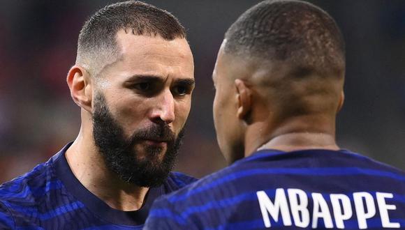Karim Benzema se refirió a la decisión de Kylian Mbappé. (Foto: AFP)