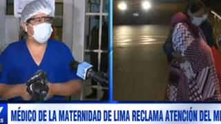 Pediatra de la Maternidad de Lima: acá atendemos a gestantes con COVID-19 y estamos saturados | VIDEO