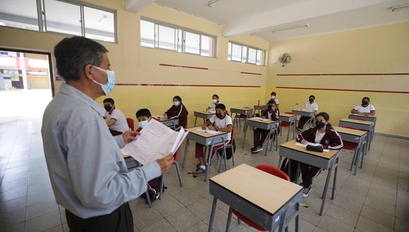 Minedu se mostró a favor de flexibilizar el uso de mascarillas en los escolares. (Foto: Britanie Arroyo / @photo.gec)