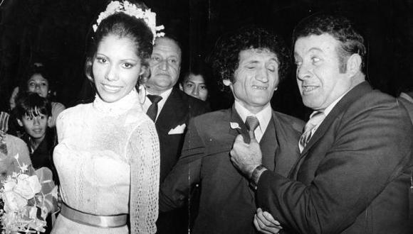 Analí Cabrera y Rodolfo Carrión 'Felpudini' en el día de su boda. (Foto: archivo El Comercio)