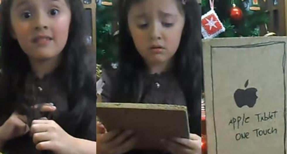 Esta niña pidió una tablet por Navidad, pero sus padre le jugaron una mala pasada que no creerás lo que le dieron al final. (Foto: Captura)