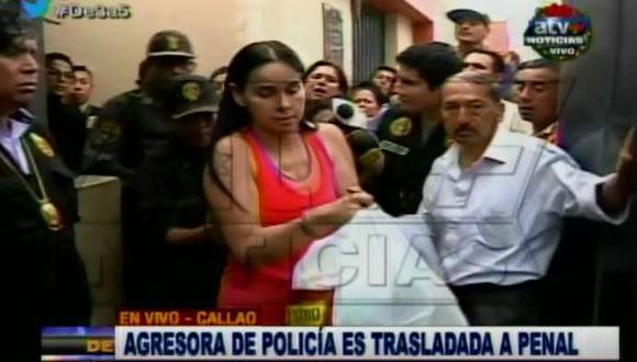 Silvana Buscaglia fue detenida el pasado viernes en el aeropuerto Jorge Ch&aacute;vez. Video mostr&oacute; agresi&oacute;n contra suboficial. (Captura ATV+)