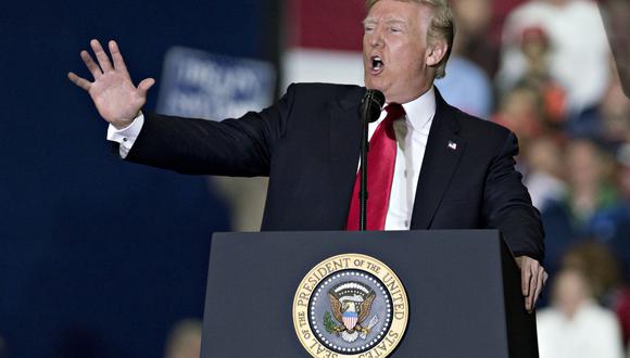 Donald Trump prefirió  celebrar un acto de campaña en Michigan para elogiar lo que él considera uno de sus grandes logros en materia económica. (Bloomberg)