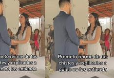 Una novia provocó grandes carcajadas en sus invitados debido a sus votos matrimoniales | VIDEO