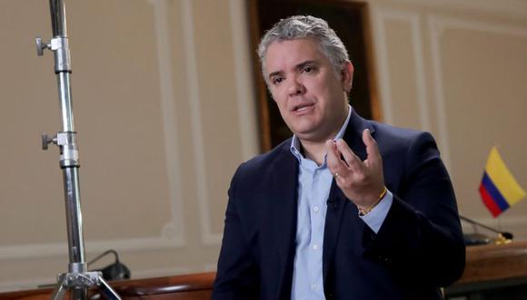 El presidente de Colombia, Ivan Duque, habla durante una entrevista con Reuters, en medio de la pandemia del coronavirus en Bogotá, Colombia. (Foto: REUTERS / Luisa Gonzalez).