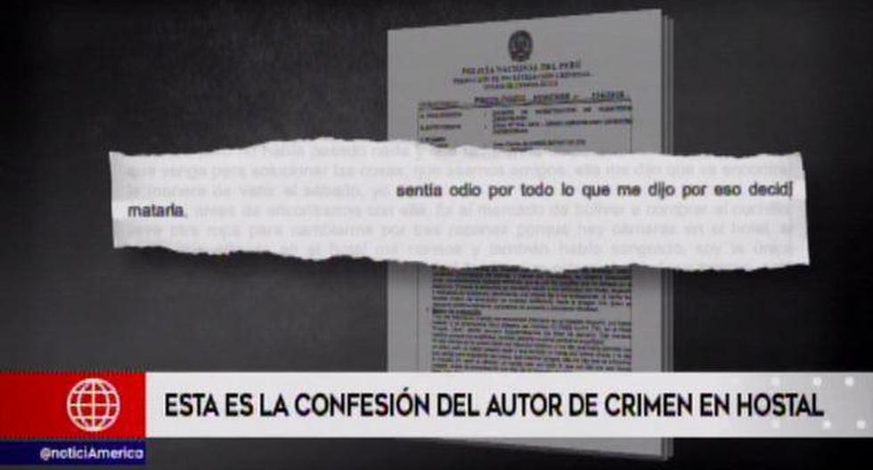Juan Carlos Álvarez Infantas contó como asesinó a cuchillazos a su ex pareja en un hotel. (Captura: América Noticias)