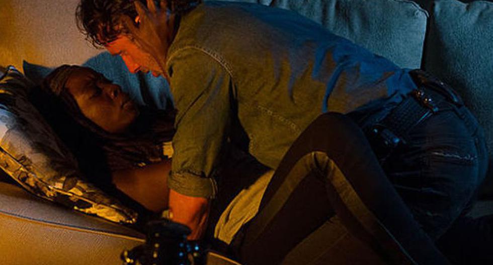 Danai Gurira es Michonne y Andrew Lincoln es Rick en 'The Walking Dead' (Foto: AMC)