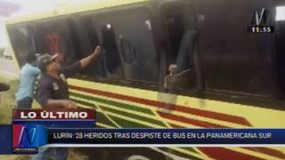 Lurín: bus interprovincial se despistó y dejo 28 heridos