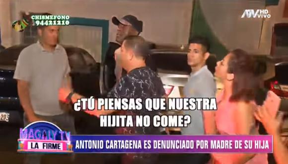 Expareja de Antonio Cartagena lo acusa de no cumplir con pensión de S/800 de su hija. (Foto: Captura de video)