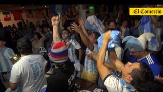 Así celebraron los argentinos en Lima el triunfo ante Irán