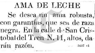 "Se busca ama de leche": la historia tras este aviso de 1904