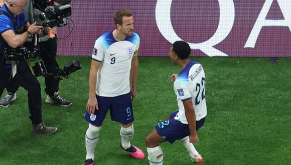 Gol de Harry Kane para el 1-1 en Inglaterra vs. Francia. (Foto: AFP)