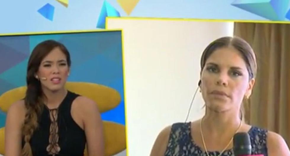 Sandra Arana renunció en vivo a \"Espectáculos\". (Foto: Captura Latina)