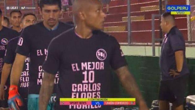 Sport Boys y su merecido homenaje a Carlos 'Kukín' Flores en el estadio Miguel Grau previo al partido contra Unión Comercio por la Liga 1. (Foto: Gol Perú)