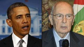 Obama felicitó a Giorgio Napolitano por su reelección en gobierno italiano