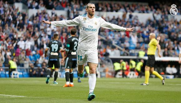 Real Madrid se puso en ventaja ante Celta de Vigo, gracias a un gol anotado por Gareth Bale, tras genial pase del croata Luka Modric. (Foto: Real Madrid)