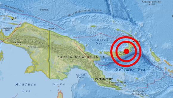 Terremoto de magnitud 6,6 sacude el este de Papúa Nueva Guinea. (Foto: Captura)