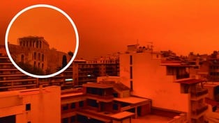 Grecia: Aparece misteriosa tormenta de arena color naranja en Atenas | VIDEO