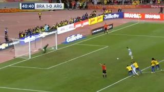 Brasil vs. Argentina: así erró un penal Lionel Messi