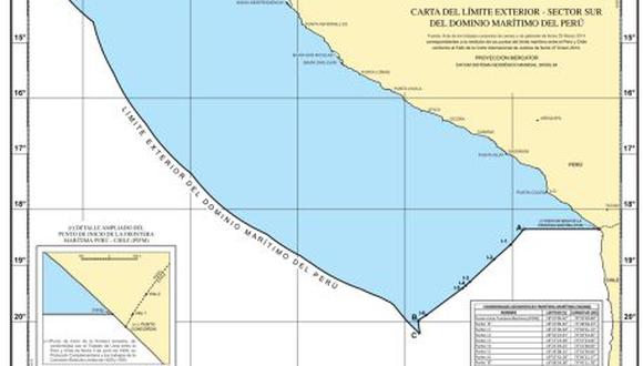 El Gobierno peruano presentó mapa del límite marítimo