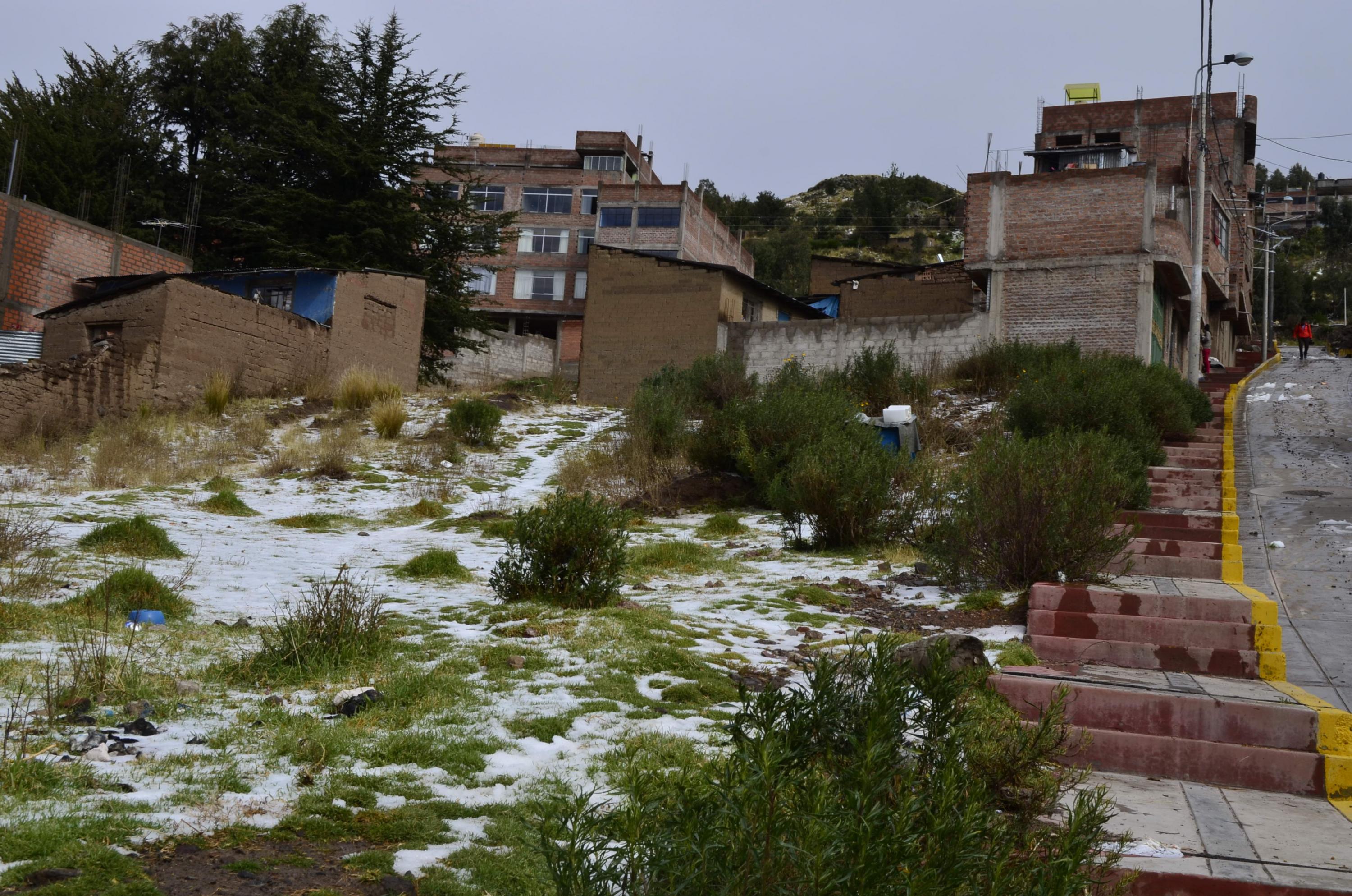 Puno: lluvias y granizo