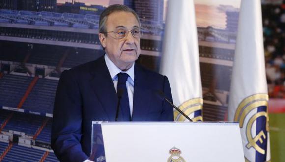 Florentino Pérez lidera como presidente el frenado proyecto de la Superliga Europea. (Foto: AFP)