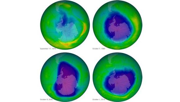 Gráfico muestra la evolución de la capa de ozono en los años. (Foto: AP)