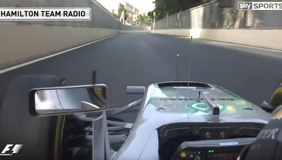 Fórmula 1: La frustración de Lewis Hamilton en Bakú [VIDEO]