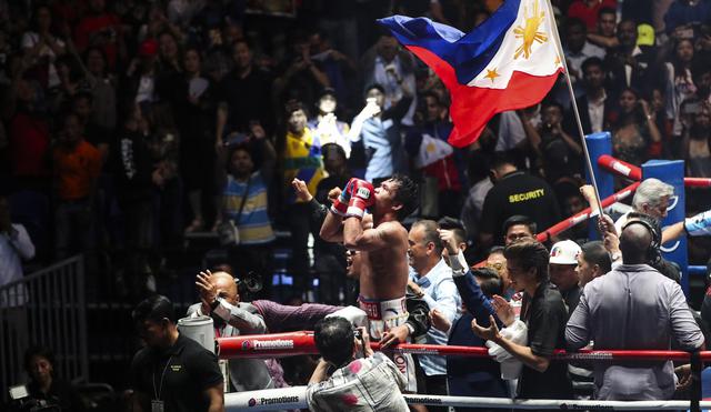 Con 39 años Manny Pacquiao vuelve a ser campeón mundial. (Foto: AFP)