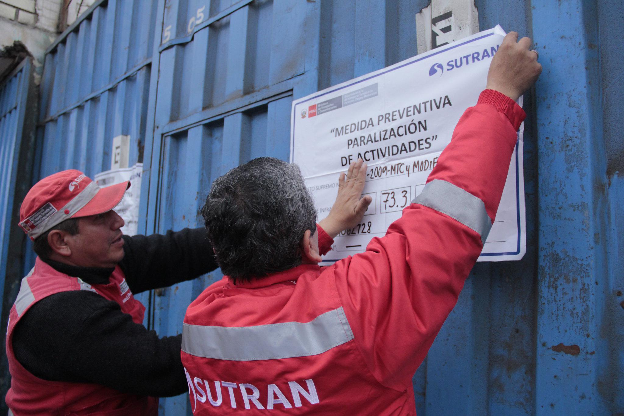 La Superintendencia de Transporte Terrestre de Personas, Carga y Mercancías (Sutran) clausuró nueve terminales de buses. (Sutran)