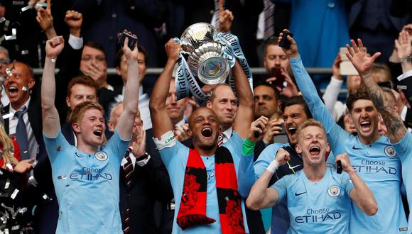 El Manchester City se coronó en la Copa FA tras vencer al Watford este sábado en Wembley. Los 'Citizen' conquistaron así el 'póker' inglés, algo que nadie ha conseguido. (Foto: Reuters)