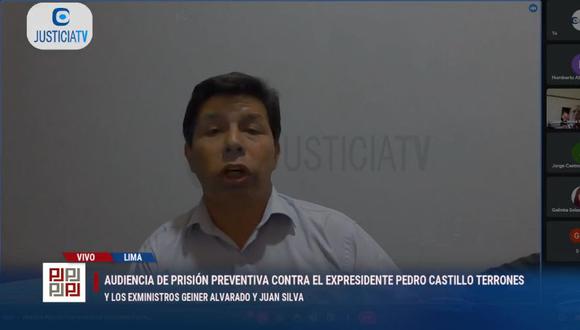 Pedro Castillo cumple prisión preventiva en el Penal de Barbadillo. (Justicia TV)