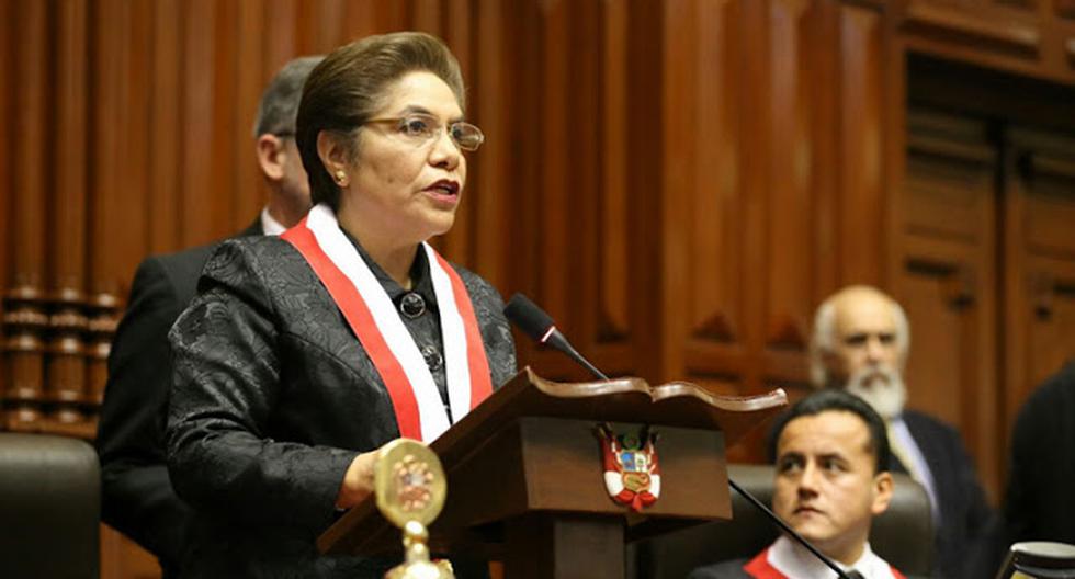 La presidenta del Congreso, Luz Salgado, reiteró que el Perú nunca más debe volver a vivir un 5 de abril, en referencia al autogolpe de Estado de por Fujimori. (Foto: Andina)