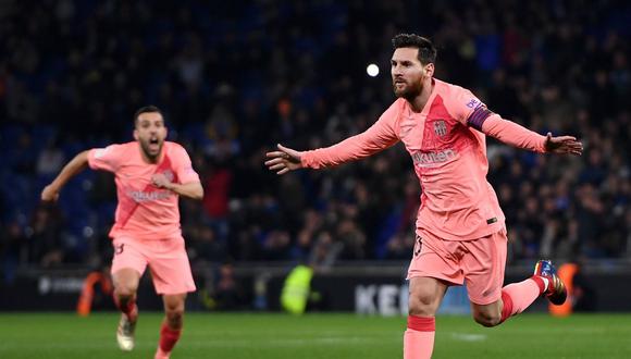 Barcelona vs. Espanyol: Messi marcó el 1-0 con este espectacular gol de tiro libre. (Foto: EFE)