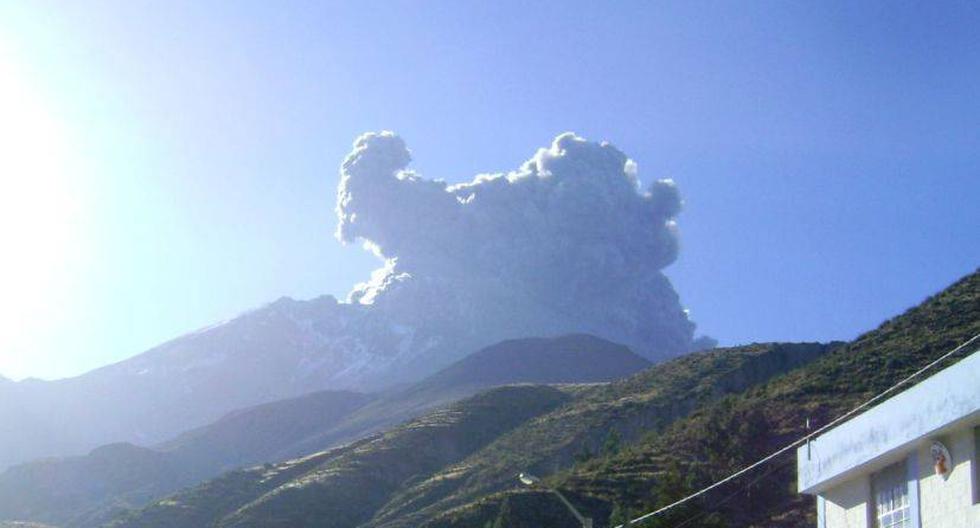 Cenizas del volcán se dirigieron al noroeste. (Foto: Andina)