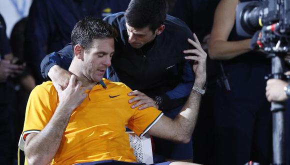 Del Potro y Djokovic. (Foto: EFE)