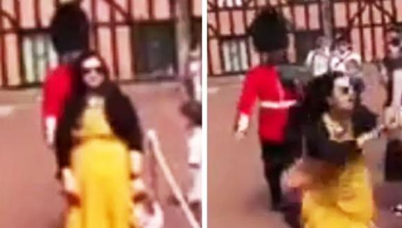 YouTube: Guardia Real británica empuja violentamente a turista [VIDEO] (Foto: Captura)