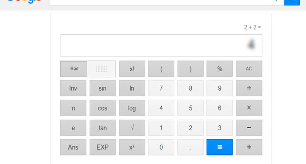 Un curioso error de la calculadora online de Google se vuelve viral en las redes sociales. (Foto: Captura / Referencial)