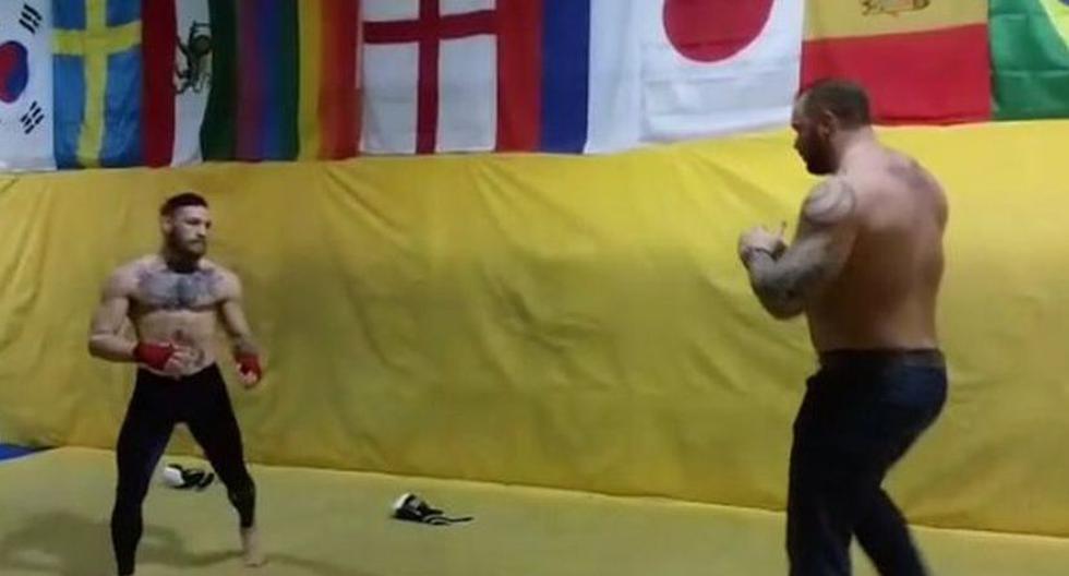 Conor McGregor de la UFC vs Hafthór Júlíus Björnsson de 'Game of Thrones (Foto: YouTube)