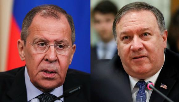 Serguei Lavrov (izq.) a Mike Pompeo (der.): Basta de desconfianzas, vamos a reanudar nuestros lazos. (Reuters / EFE)