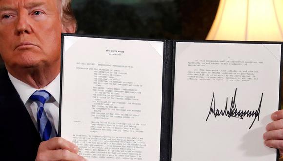 Desde antes de la campaña electoral y durante toda su presidencia Donald Trump ha sido muy crítico del acuerdo nuclear con Irán. (Foto: Reuters).