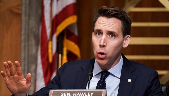 El senador republicano Josh Hawley, aliado de Donald Trump. (Foto: Greg Nash / POOL / AFP).