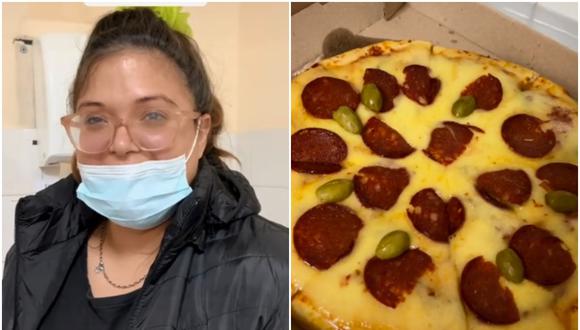 Le encargaron 17 pizzas a modo de “broma” y decidió donarlas a un hospital. (Foto: @lucianaortizluna)
