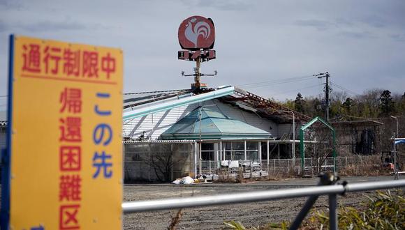 Hogares abandonados en la zona de exclusión en Futaba, prefectura de Fukushima, Japón, el 17 de febrero de 2021. (EFE / EPA / FRANCK ROBICHON ATENCIÓN).
