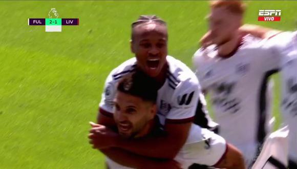 Gol de Mitrovic para el 2-1 de Liverpool vs. Fulham en Premier League. (Foto: ESPN)