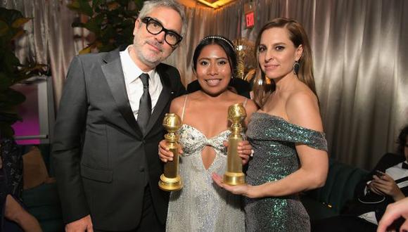 La lista completa de los ganadores de los Golden Globes 2019 | El equipo de "Roma", con Alfonso Cuarón a la cabeza, fue uno de los más felices de la noche (Foto: AFP)