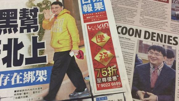 La desaparición de Xiao acaparó los titulares de los diarios de Hong Kong, el miércoles.