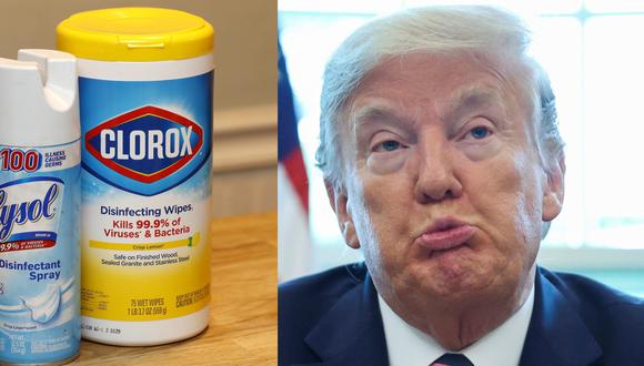 El jueves, Donald Trump sugirió usar desinfectante para tratar el coronavirus, al día siguiente dijo que habló sarcásticamente. (Foto: EFE / Reuters).