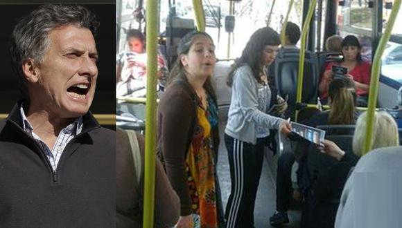 Argentina: El "miedo a Macri" también se oye en buses [VIDEOS]