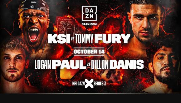La tremenda batalla de Logan Paul vs. Dillion Danis será realizada este sábado 14 de octubre. (Foto: DAZN)